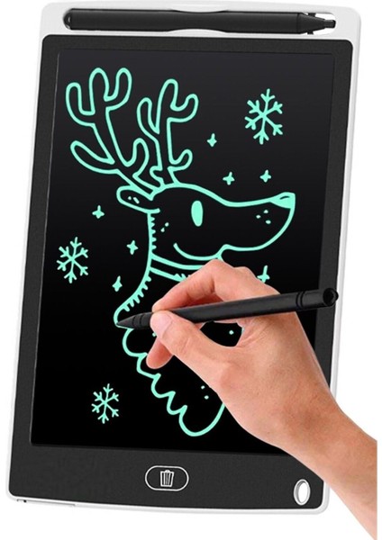 Luxury Dijital Kalemli Çizim Yazı Tahtası Not Yazma Eğitim Tableti Writing Tablet 8,5 Inç Beyaz 1 Adet