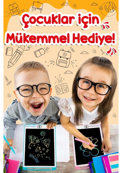 Luxury Dijital Kalemli Çocuk Çizim Tableti LCD 10'' 1 Adet