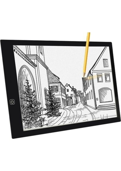 Luxury A4 LED Ultra Ince Animasyon, Çizgi Film, Portre, Dövme Grafik Çizim Tableti 1 Adet