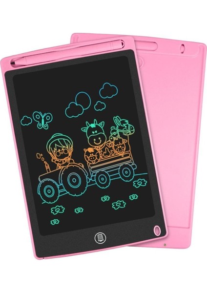 Luxury Pembe Dijital Tablet LCD 10 Inç Dijital Kalemli Çizim Yazı Tahtası Grafik Not Yazma Eğitim Tableti 1 Adet