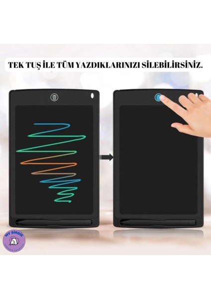 Luxury Dijital Kalemli Yazı Tahtası Resim Not Çizimler Hafif Ince Tasarımlı-Lcd 8.5 Inç 1 Adet