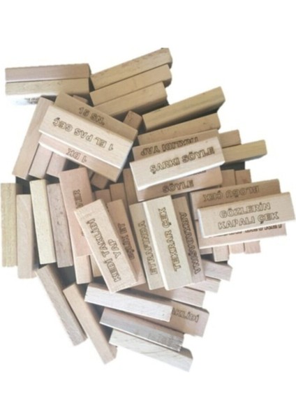 Luxury Cezalı Jenga 54 Parça Denge Oyunu 1 Adet