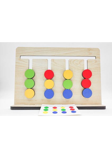 Luxury Montessori 4 Renk Rubik Abaküs Zeka Oyunu + 25 Oyun Kartı 1 Adet fırsatları