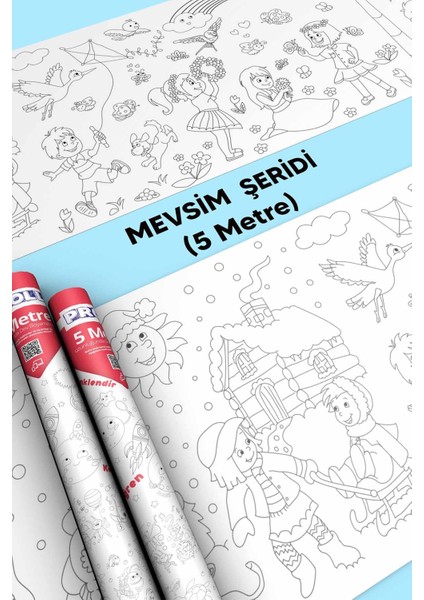 Luxury Mevsimler Boyama Kağıdı 1 Adet
