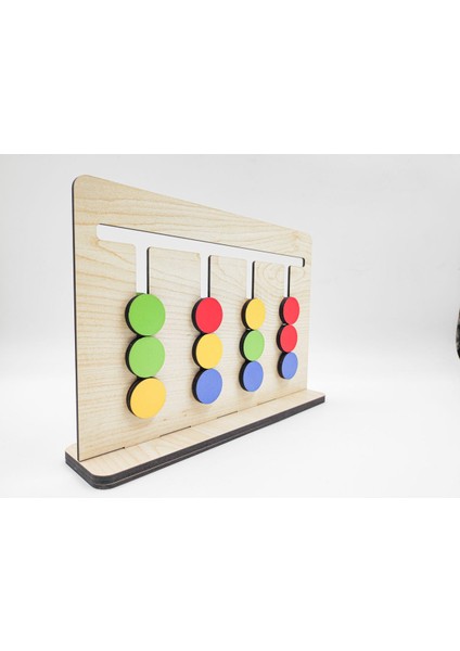 Luxury Montessori 4 Renk Rubik Abaküs Zeka Oyunu + 25 Oyun Kartı 1 Adet indirimleri