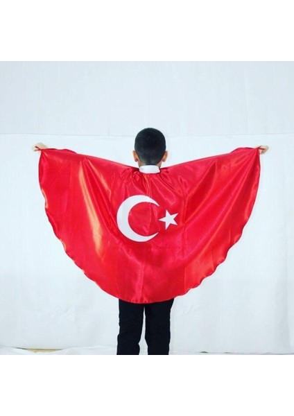 Luxury 23 Nisan/pelerin/bayrak/türk Bayrağı Tasarımlı Çocuk Pelerini 1 Adet