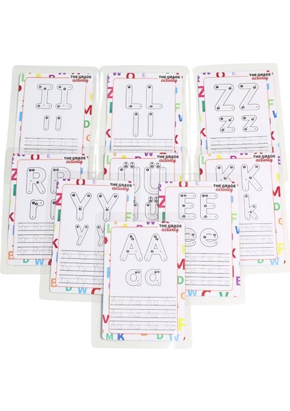 Luxury 2-6 Yaşyaz-Sil Alfabe.eğitici Alfabe Kartları. Alfabe Seti.eğitici Set (32 Sayfa-12,5 cm x 10,5 Cm) 1 Adet