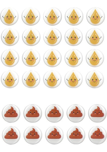 Luxury Eğlenceli Tuvalet Eğitim Panosu Sticker (Damla Etiket) Seti 1 Adet