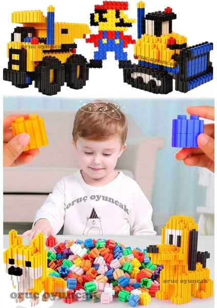 Luxury Tiktak Bloklar 300 Parça 6 Renk Eğitici ve Çıt Çıt Oyuncak Eğitici Tik Tak Bloklar LEGO Tiktak 1 Adet