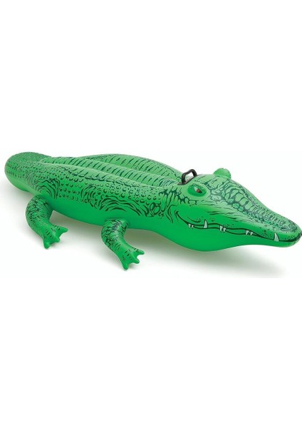 Luxury Timsah Binici - Çocuk Şişme Timsah - Deniz Binici Timsah - Havuz Binici Timsah Crocodile 168X86 Cm. 1 Adet