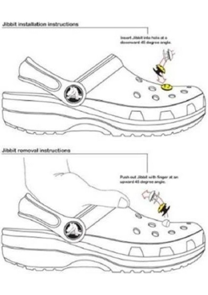Luxury 12 Adet Crocs Terlik Süsleri Jibbitz E-1 1 Adet