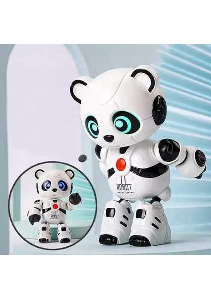 Luxury Akıllı Panda Söylediklerini Tekrar Etsin Ses Kayıt Edip Konuşan Şarjlı Oyuncak Robot 1 Adet