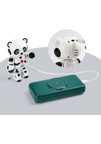 Luxury Akıllı Panda Söylediklerini Tekrar Etsin Ses Kayıt Edip Konuşan Şarjlı Oyuncak Robot 1 Adet