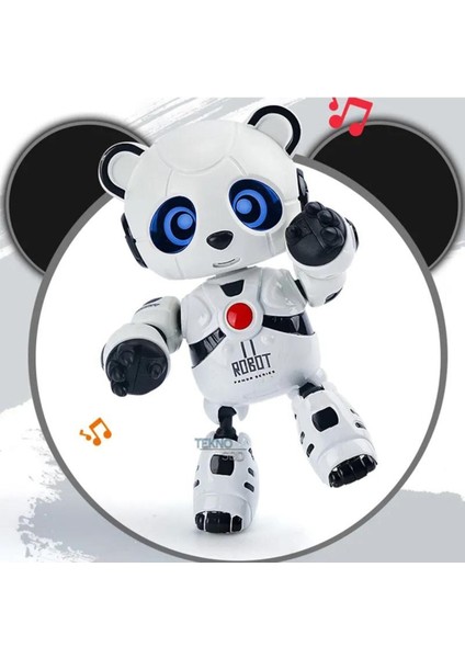 Luxury Akıllı Panda Söylediklerini Tekrar Etsin Ses Kayıt Edip Konuşan Şarjlı Oyuncak Robot 1 Adet
