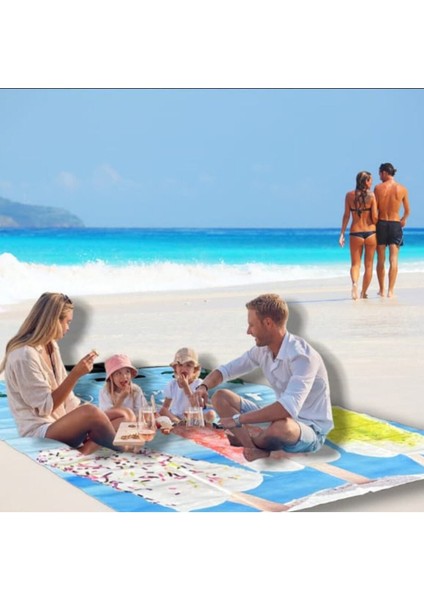Luxury Vision Plaj Matı, Plaj Havlusu, Oyuncakları, Kamp Matı, Piknik Örtüsü, Su Geçirmez, Kum Yapışmaz,15 1 Adet