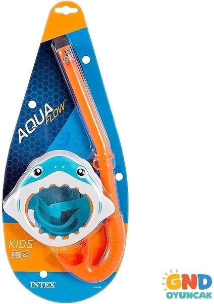 Luxury 55944 Aqua Flow Köpekbalığı Maskesi ve Snorkel Seti 3-8 Yaş 1 Adet