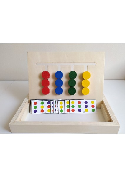 Luxury Montessori Ahşap 4 Renk Örüntü Oyunu 1 Adet modelleri
