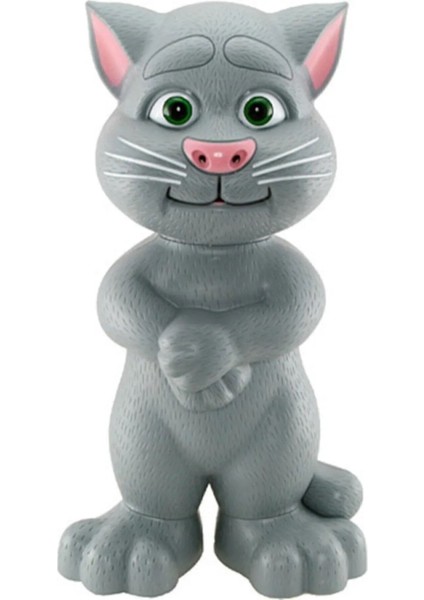 Luxury Konuşan Kedi Tom Ses Kaydeden Işıklı Müzikli Oyuncak 23 cm Talking Tom Cat 1 Adet