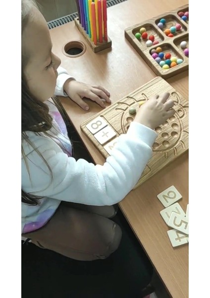 Luxury Montessori Matematik Uğur Böceği Matematik Tahtası 1-20 Sayı Kartları Seti, Çocuklar Için 1 Adet fiyatları
