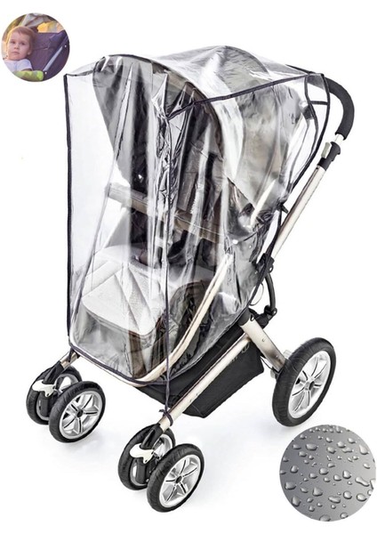 Luxury Bebek Arabası Yağmurluğu Çocuk Arabası Yağmurluk Bebek Arabası Rüzgarlık Bebek Arabası Waterproof 1 Adet