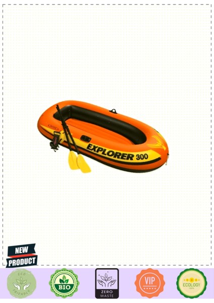 Luxury IB58332 Explorer Şişme Bot 300 186KG - 5 Litre Kız Erkek Çocuk Oyuncakları Eğitici Oyuncaklar 1 Adet
