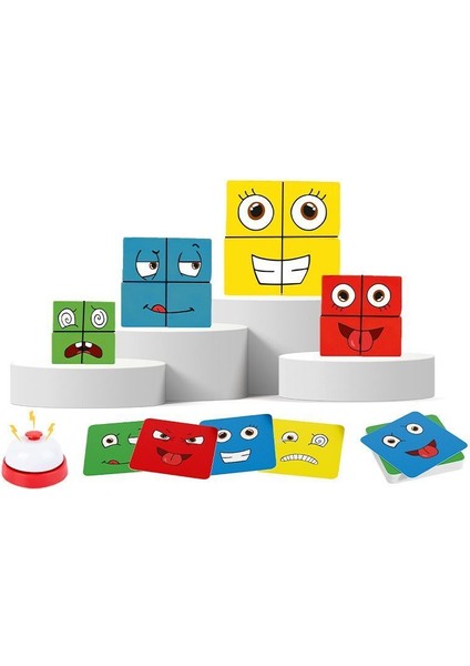 Luxury Montessori Eğitici Rubik Emoji Bulmaca Zeka Kutu Oyunu El Becerisi ve Görsel Zeka Geliştirici Oyun 1 Adet modelleri