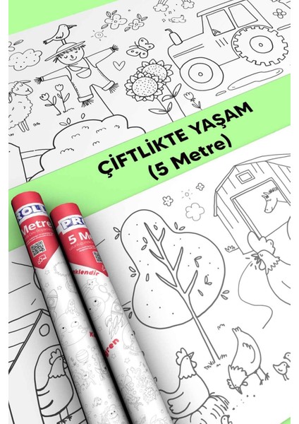 Luxury Çiftlik Hayatı Boyama Kağıdı 1 Adet