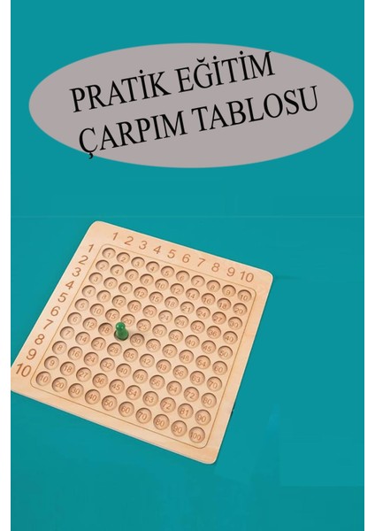 Luxury Montesorri Pratik Çarpım Tablosu Ahşap Eğlenceli Çocuk Eğitici Çarpım Tablosu Beyin Jimlastiği 1 Adet