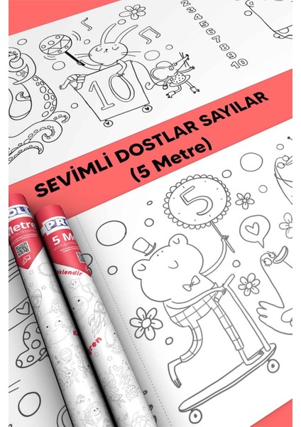 Luxury Sayılar Boyama Kağıdı 1 Adet