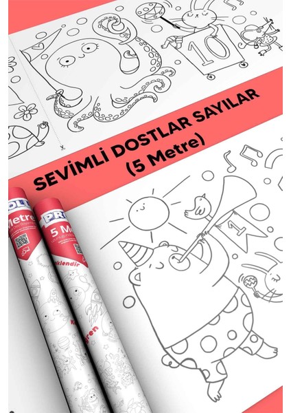 Luxury Sayılar Boyama Kağıdı 1 Adet