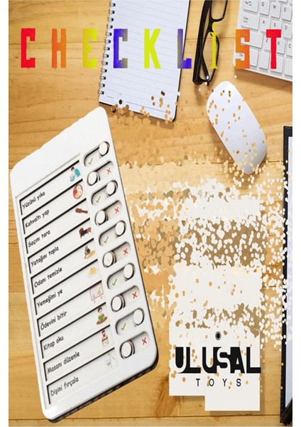 Luxury Çocuk Günlük Rutin Checklist Kontrol Listesi Eğitici Oyuncak Ahşap Yapılacaklar Listesi 1 Adet