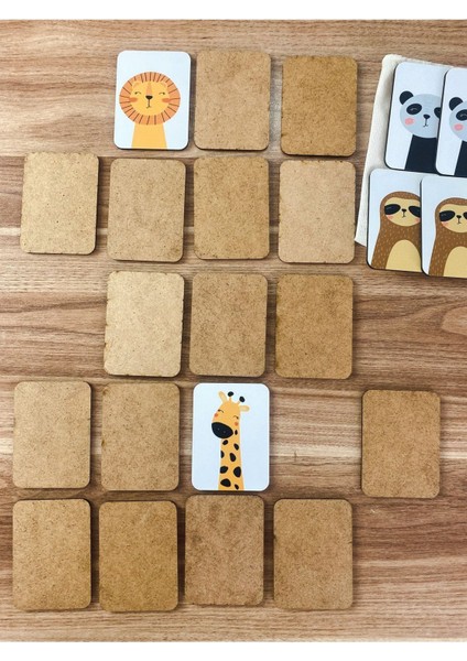 Luxury Zeka Kartları Eşleştirme Oyunu Hafıza Kartı Ahşap Eğitici Puzzle Oyuncak 1 Adet
