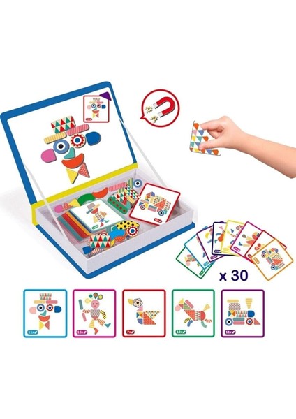 Luxury Magnet Iq Yaratıcı Şekiller Manyetik Puzzle Mıknatıslı Neşeli Dostlar Bultak Set 1 Adet