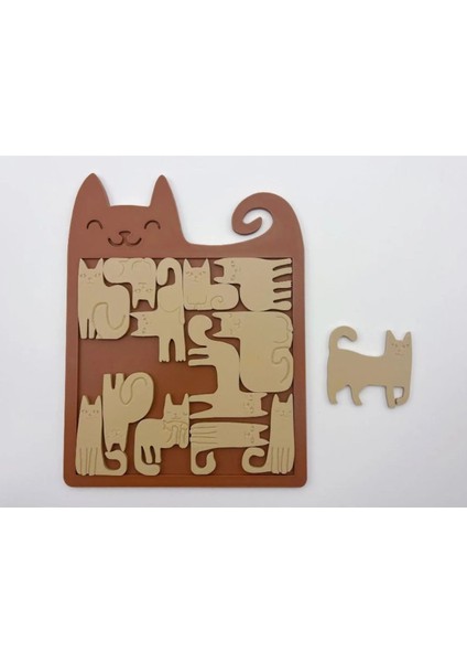 Luxury Tatlı Kedi Puzzle: Parçaları Birleştirin, Mutluluğu Keşfedin! 1 Adet