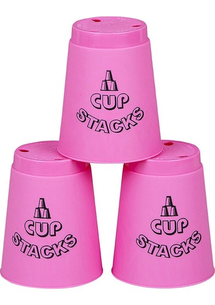 Luxury Orijinal Speed Cup Stacks Pembe - Lisanslı Bardak Denge Oyunu - Bardak Oyunu - Hızlı Bardaklar 1 Adet