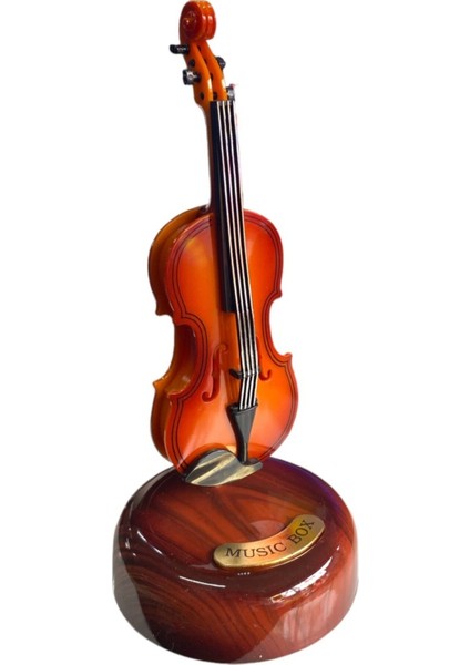 Luxury Emf Hediyelik Emf Enstrüman Dönen Keman Müzik Kutusu (KURMALI)YF-2263 1 Adet