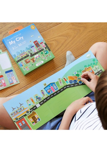 Luxury Reusable Sticker Set: My City - Tak Çıkar Çıkartma Oyunu 1 Adet