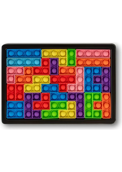 Luxury Puzzle Tetris Oyuncak 3D Tetris ve Tasarım 26 Parça Yapı Taşları Duyusal Eğitici Oyuncak 1 Adet