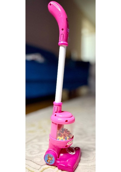 Luxury Oyuncak Hareketli Ses Çıkaran Pembe Süpürge 1 Adet