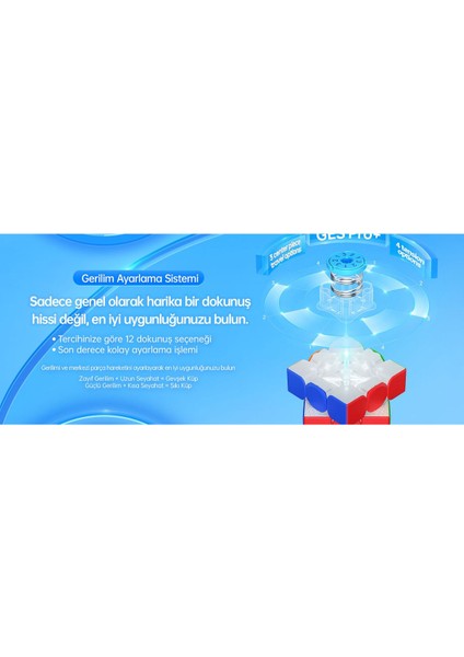 Luxury 356 Rs2 3x3 Rubik Küp Zeka Küpü (Etiketsiz) Gan 356RS Yükseltilmiş Sürüm Türkiye Resmi Satıcısı 1 Adet