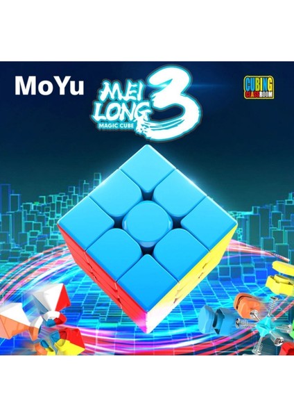 Luxury Meilong 3 3X3X3 Profesyonel Rubik Küp 1 Adet