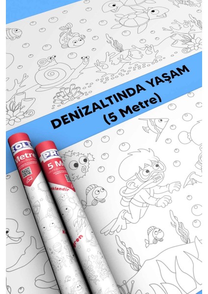 Luxury Denizaltı Boyama Kağıdı 1 Adet
