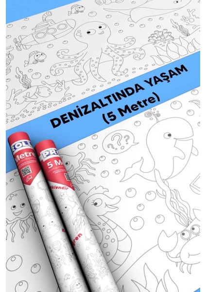 Luxury Denizaltı Boyama Kağıdı 1 Adet