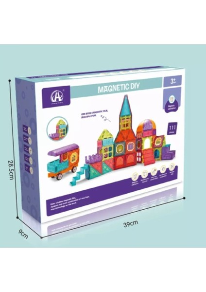 Luxury Magnetic Diy 111 Parça Mega Blok Oyun Seti 1 Adet fırsatları