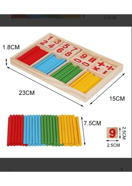 Luxury Pasajdanal Matematik Oyun Çubukları Tangram Hediyeli 1 Adet modelleri