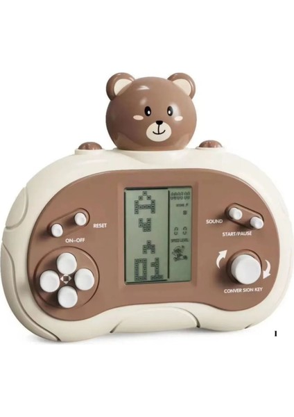 Luxury Pilli Tetris Figürlü Yeni Nesil Tetris El Atarisi Nostalji Çocuk Eğitici 2.5 Inç +9999 Oyun 1 Adet