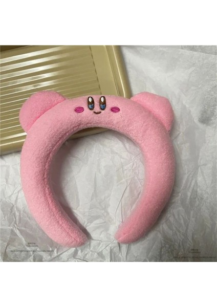 Luxury Sevimli Kirby Tasarımlı Peluş Taç Pembe Makyaj Tacı 1 Adet