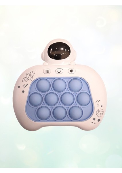 Luxury Elektronik Popit, Quick Push Konsol Uçan Astronot Model Mavi 1 Adet