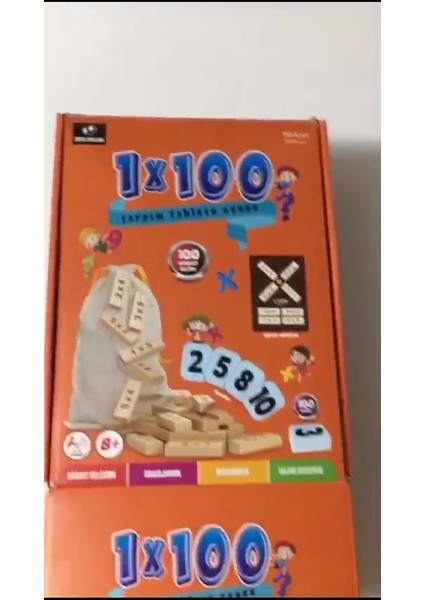 Luxury 1 x 100 ( Çarpım Tablosu - Çarpma - Oyun - Ahşap Oyuncak - Matematik - Ilkokul - Ortaokul ) 1 Adet