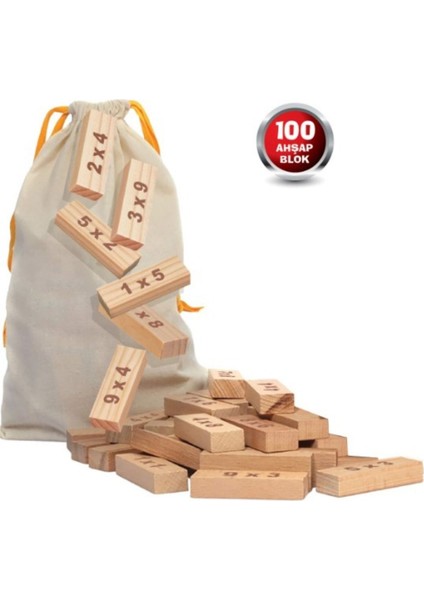 Luxury 1 x 100 ( Çarpım Tablosu - Çarpma - Oyun - Ahşap Oyuncak - Matematik - Ilkokul - Ortaokul ) 1 Adet